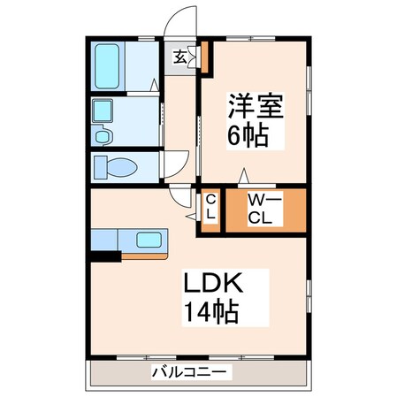 合歓の平 徒歩2分 1階の物件間取画像